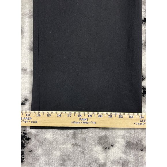 St John Sport Marie Gray Pants Womens‎ Size 16 Black Wide Leg Gold Hardware - Picture 7 of 16